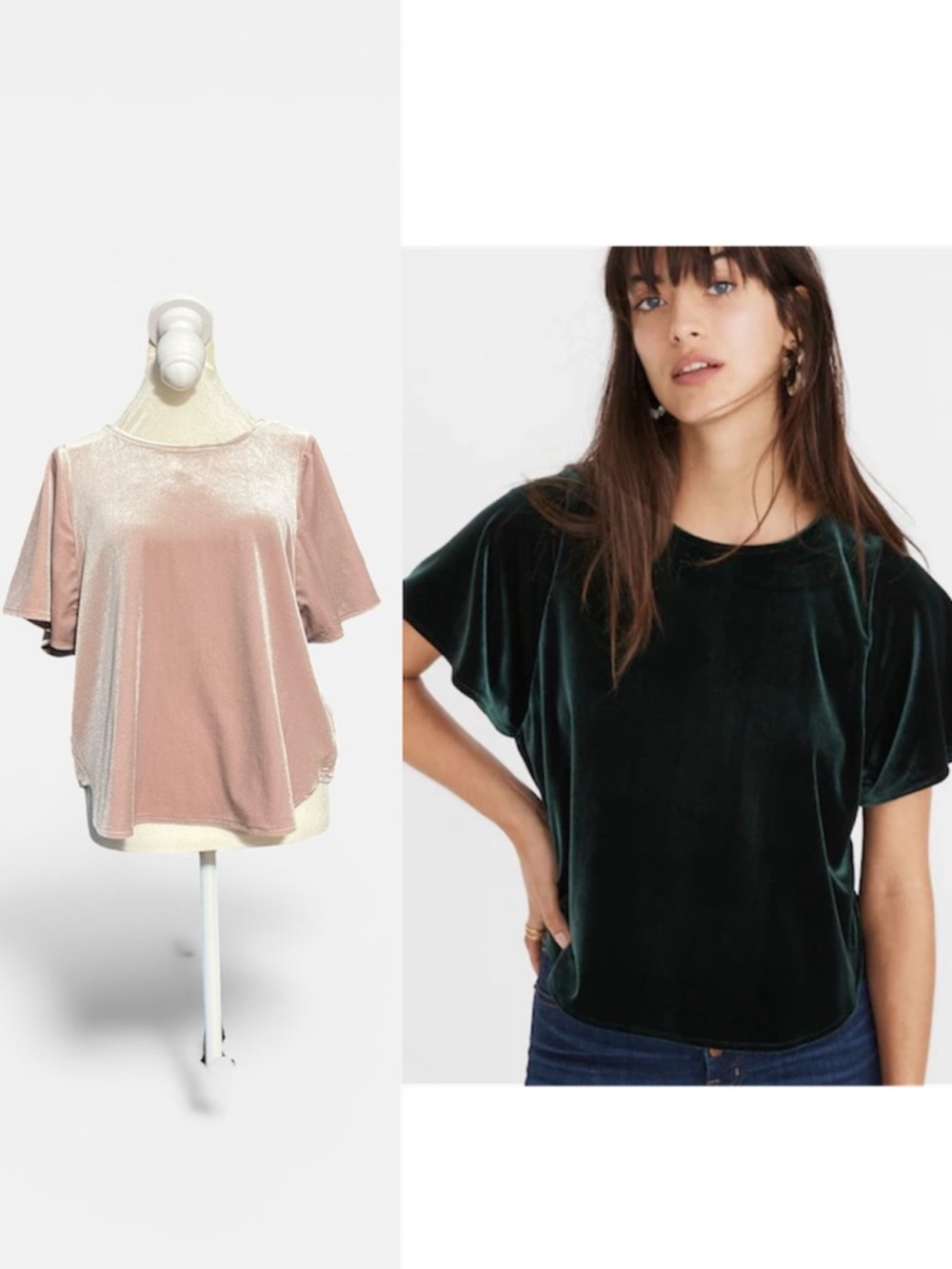 Madewell Velvet Butterfly Top in Wisteria Dove Size Small